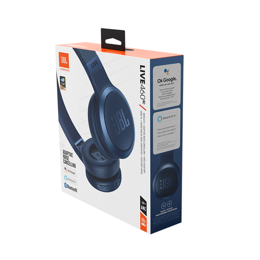 JBL Live 460NC - Blue - Wireless on-ear NC headphones - Detailshot 10